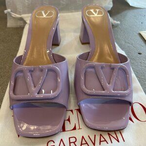 Valentino Garavani VLogo Signature patent leather mules